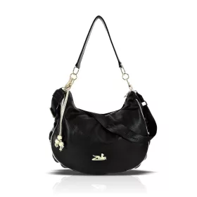 Zellia 26076 fekete női hobo válltáska 40 x 35 x 10 cm