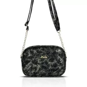   Zellia Zlb202 Lustre fekete-arany női oldaltáska, crossbody 26 x 18,5 x 5,5 cm