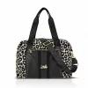 Zellia 24128 Pantera párduc mintás fekete-taupe női sporttáska, gymbag 40 × 30 × 19 cm
