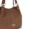 Zellia Zlb475 Shimmer barna női válltáska 34 × 29 × 14 cm