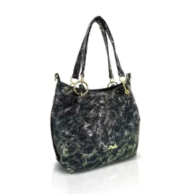   Zellia Zlb475 Lustre fekete női válltáska, oldaltáska 34 x 29 x 14 cm