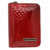 Cavaldi kígyóbőr mintás, női piros színű lakkbőr pénztárca, RFID 10×8 cm