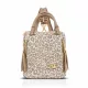 Zellia 25180 Pantera bézs-taupe párduc mintás női kézitáska, hátizsák 33 x 32,5 x 15 cm