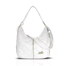   Zellia 23069 fehér-arany steppelt hobó női válltáska 32 x 29 x 8,5 cm