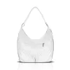 Zellia 23069 fehér-arany steppelt hobó női válltáska 32 x 29 x 8,5 cm