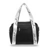 Zellia 22167 fekete-ezüst női válltáska, oldaltáska 30 x 26 x 12 cm