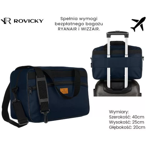 Rovicky R-Tl15608-2509 sötétkék kézipoggyász, utazótáska 40 X 25 X 20 Cm