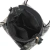 Zellia Zlb324 Lustre fekete-arany absztrakt mintás női kézitáska 27 × 25 × 14 cm
