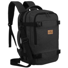   Peterson Ptn Sikorka-6460 fekete hátizsák - WizzAir, Ryanair kézipoggyász 40 x 25 x 20 cm