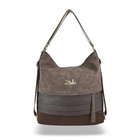   Zellia 22007 barna női válltáska, hátizsákká alakítható 35 x 33 x 12 cm