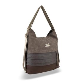   Zellia 22007 barna női válltáska, hátizsákká alakítható 35 x 33 x 12 cm