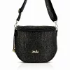 Zellia Zlb12 Shimmer fekete női patkótáska, oldaltáska 34 x 29 x 14 cm