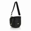 Zellia Zlb12 Shimmer fekete női patkótáska, oldaltáska 34 x 29 x 14 cm