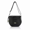 Zellia Zlb12 Mesh fekete női patkótáska 34 x 29 x 14 cm
