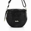Zellia Zlb12 Mesh fekete női patkótáska 34 x 29 x 14 cm