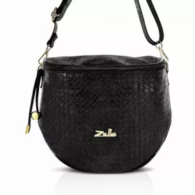 Zellia Zlb12 Mesh fekete női patkótáska 34 x 29 x 14 cm