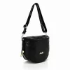 Zellia Zlb12 Mesh fekete női patkótáska 34 x 29 x 14 cm