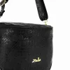 Zellia Zlb12 Mesh fekete női patkótáska 34 x 29 x 14 cm
