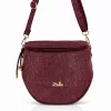 Zellia Zlb12 Shimmer bordó női patkótáska 34 x 29 x 14 cm