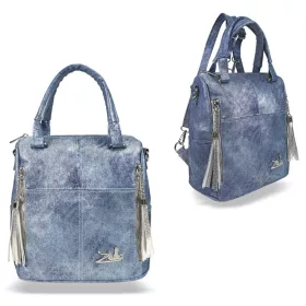   Zellia 24122 Jeans Blue - kék női hátizsák 26 x 24 x 14 cm
