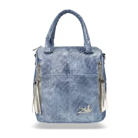   Zellia 24122 Jeans Blue - kék női hátizsák 26 x 24 x 14 cm
