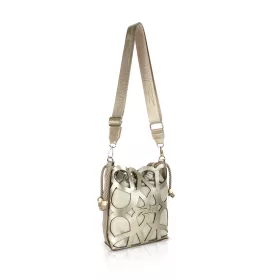   Zellia 25096 arany-bézs női oldaltáska, bucket bag 23 x 19,5 x 7,5 cm