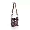 Zellia 25096 Bari bordó-bronz női oldaltáska, bucket bag 23 x 19,5 x 7,5 cm