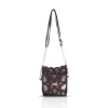 Zellia 25096 Bari bordó-bronz női oldaltáska, bucket bag 23 x 19,5 x 7,5 cm