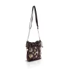 Zellia 25096 Bari bordó-bronz női oldaltáska, bucket bag 23 x 19,5 x 7,5 cm