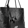 Zellia 26061 Crystal 2 fekete női válltáska 35 × 32 × 13 cm