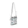 Zellia 25096 fehér-kék női oldaltáska, bucket bag 23 x 19,5 x 7,5 cm