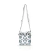 Zellia 25096 fehér-kék női oldaltáska, bucket bag 23 x 19,5 x 7,5 cm
