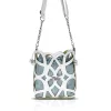 Zellia 25096 fehér-kék női oldaltáska, bucket bag 23 x 19,5 x 7,5 cm