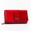Peterson piros női bőr pénztárca RFID védelemmel 17×10 cm