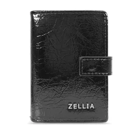   Zellia Hz-128 D266 - 4001 női fekete lakk kártyatartó 11,5 x 7,5 x 2 cm