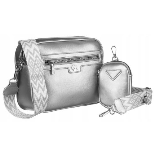 Rovicky  R-Kp-05-Hrh-4089 női ezüst oldaltáska 24 x 18 x 9 cm