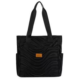   Rovicky R-Tz-01-2394 Black W05 fekete mintás shopper táska 30 x 28 x 15 cm