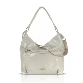   Zellia 26017 bézs-arany csillámos női válltáska 40 x 31 x 11,5 cm