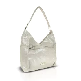   Zellia 26017 bézs-arany csillámos női válltáska 40 x 31 x 11,5 cm