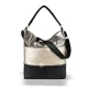 Zellia 21025 fekete–bronz–arany női válltáska 38 × 30 × 15 cm