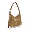Zellia Zlb251 camel- arany márvány mintázatú, női válltáska 34 X 29 X 14 Cm