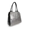 Zellia 24153 fekete lakk-grafit női válltáska 35 x 31 x 14 cm