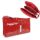 Zellia Hz-127 K892 - 2166 -Aurora Red - női piros lakk pénztárca 17,5 x 9,5 x 4 cm 