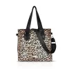 Zellia 23104 párduc mintás, vízlepergető női válltáska 38 x 36 x 13 cm