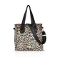 Zellia 23104 párduc mintás, vízlepergető női válltáska 38 x 36 x 13 cm
