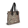 Zellia 23104 párduc mintás, vízlepergető női válltáska 38 x 36 x 13 cm