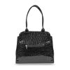 Zellia 24153 fekete krokodilmintás lakk válltáska 35 x 31 x 14 cm