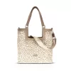 Zellia 26074 Pantera bézs-krém színű párduc mintás női válltáska 37 × 36 × 13 cm