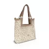 Zellia 26074 Pantera bézs-krém színű párduc mintás női válltáska 37 × 36 × 13 cm