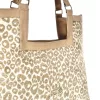 Zellia 26074 Pantera bézs-krém színű párduc mintás női válltáska 37 × 36 × 13 cm